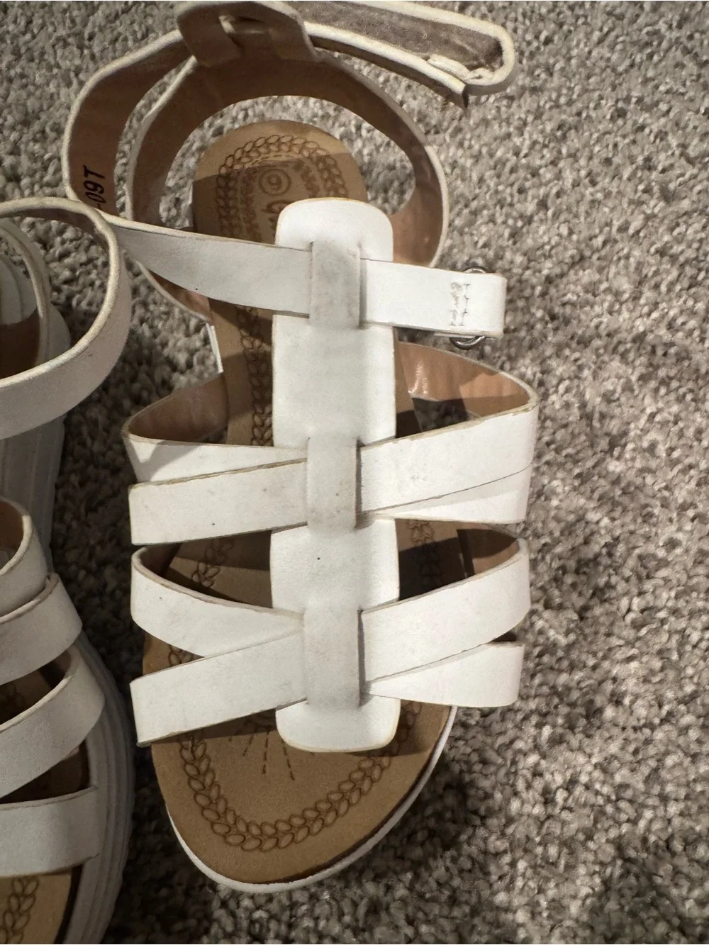 White Strappy Gladiator Sandals